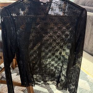 🎀Sheer Black Long-Sleeve🎀